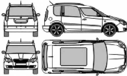 Blueprints > Cars > Skoda > Skoda Roomster (2007)