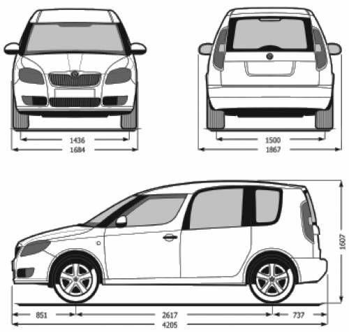 Blueprints > Cars > Skoda > Skoda Roomster (2007)