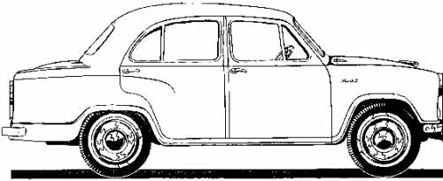 Pencil Sketch of Ambassador Car | DesiPainters.com