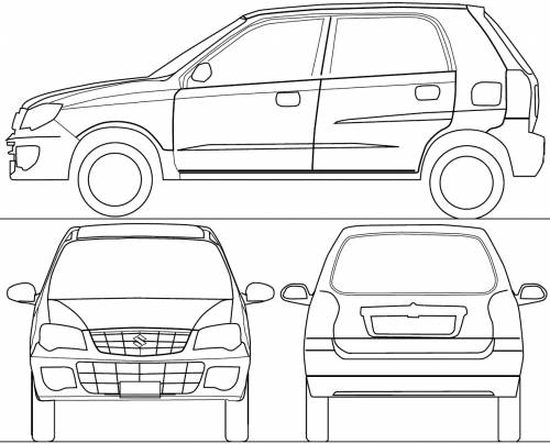 Templates - Cars - Various Cars - Maruti Suzuki A-Star
