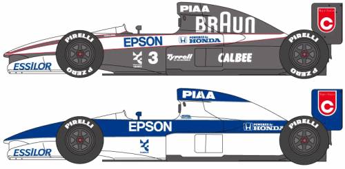 Blueprints Cars Various Cars Tyrrell Ford 0 F1 Gp 1991