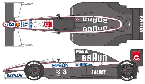 Blueprints Cars Various Cars Tyrrell Honda 0 F1 Gp 1991