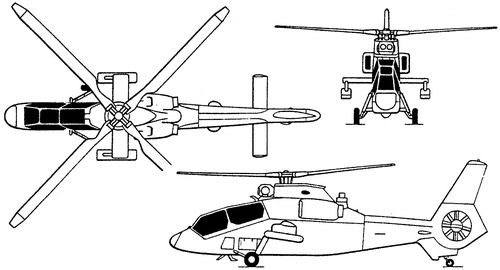 Blueprints Helicopters Helicopters H-M > Kawasaki OH-1 Ninja