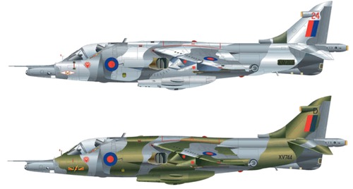 Blueprints > Modern airplanes > BAe > British Aerospace BAe Harrier GR.3