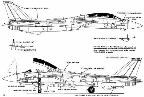 Riese Maßstab Grumman F-14 Tomcat Plans Schablonen und Anleitung 80ws