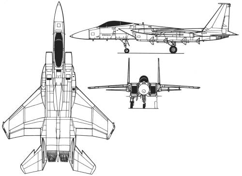 Blueprints Modern Airplanes Mcdonnell Douglas Mcdonnell Douglas F 15