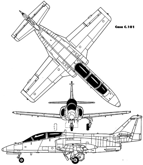 Blueprints Modern Airplanes Modern C Casa C 101 Aviojet