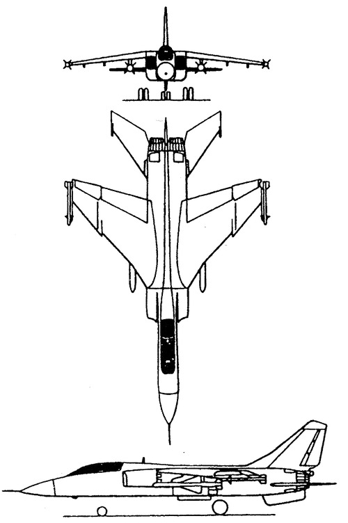Blueprints > Modern airplanes > Modern XYZ > Xian JH-7 FBC-1 Flying Leopard  Flounder