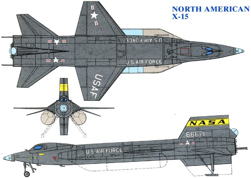 Blueprints > Modern airplanes > North American > North American X-15