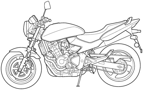 Honda CB 600 Hornet  Desenho moto, Como desenhar caminhão