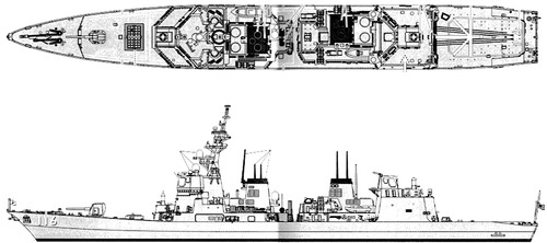 TERUTSUKI  japanese destroyer plans