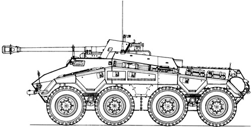 Blueprints > Tanks WW2 2) > Sd.Kfz. 234-4 Puma 7.5cm Schwerer Panzerspahwagen 8-Rad