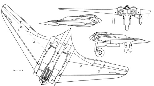 Blueprints Ww2 Airplanes Horten Horten Ho 229 V3