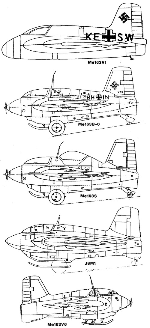 Blueprints Ww2 Airplanes Messerschmitt Messerschmitt Me 163 Komet