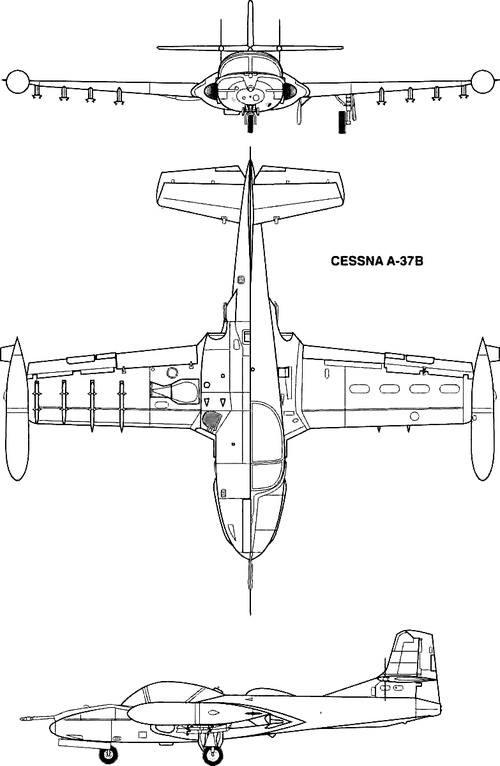 Blueprints Ww2 Airplanes Various Cessna A 37b Dragonfly