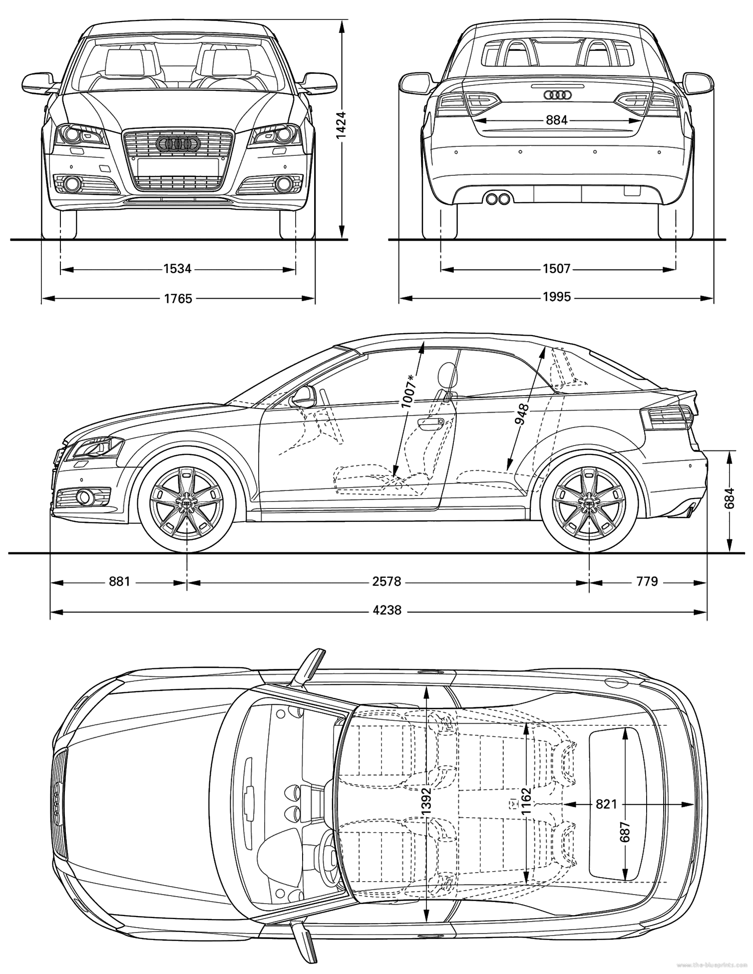 The Blueprints com Blueprints Cars Audi Audi A3 Cabriolet