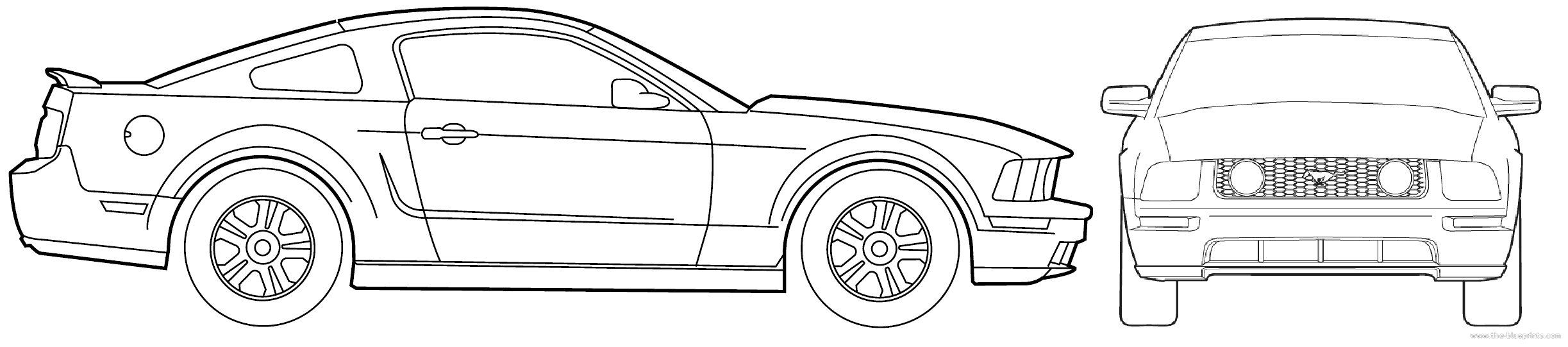 Lineart 2005 ford mustang #10