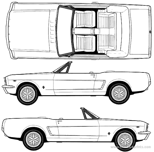 1964 Ford mustang drawing