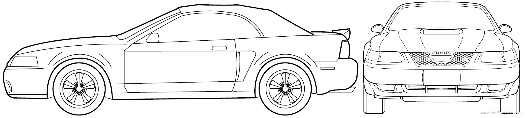 2000 Ford mustang drawings