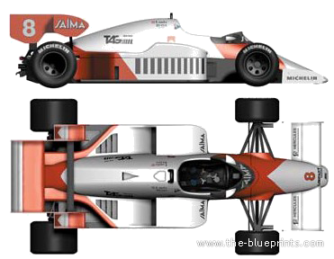 Blueprints Cars Mclaren Mclaren Mp4 2 F1 Gp 1984