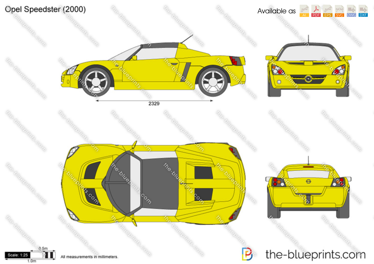 Opel Speedster vector drawing