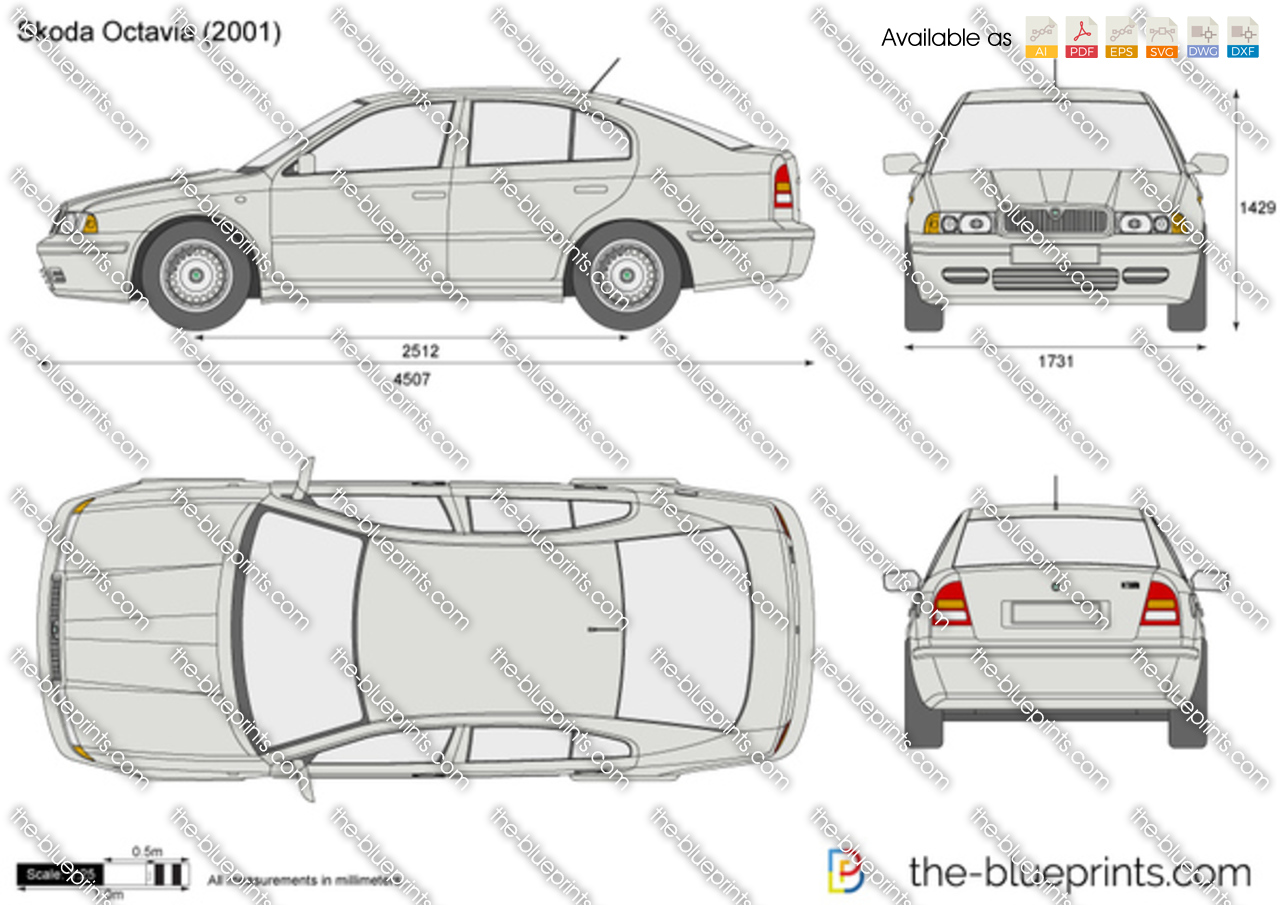 2006 Skoda Roomster car blueprint