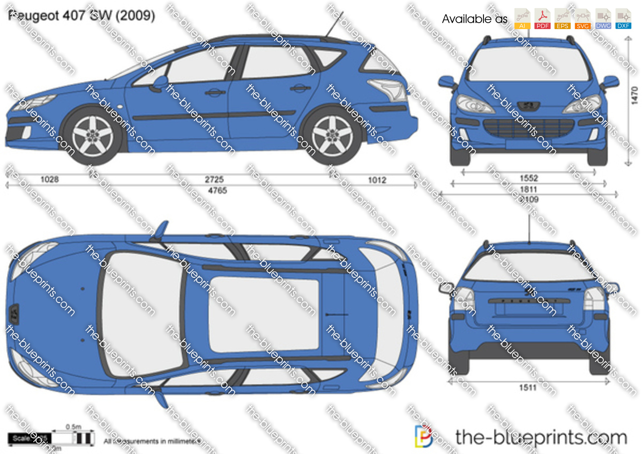 Peugeot 407 Colours Chart