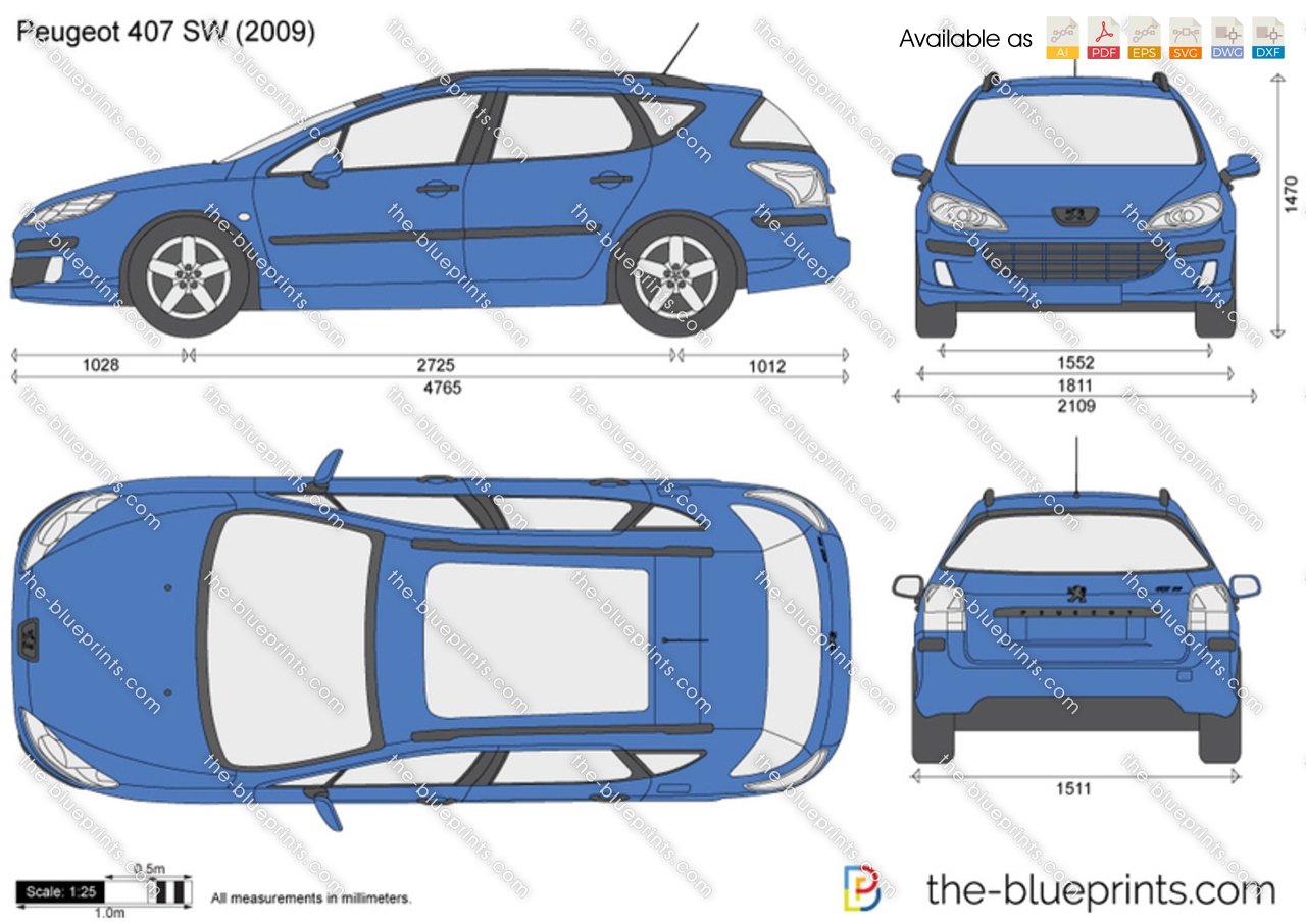 Peugeot 407 Colours Chart