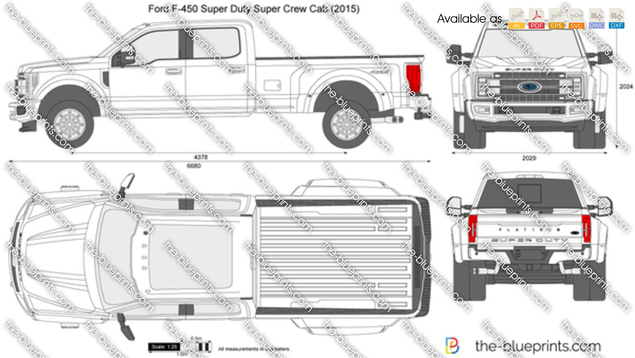 The-Blueprints.com - Vector Drawing - Ford F-450 Super ...