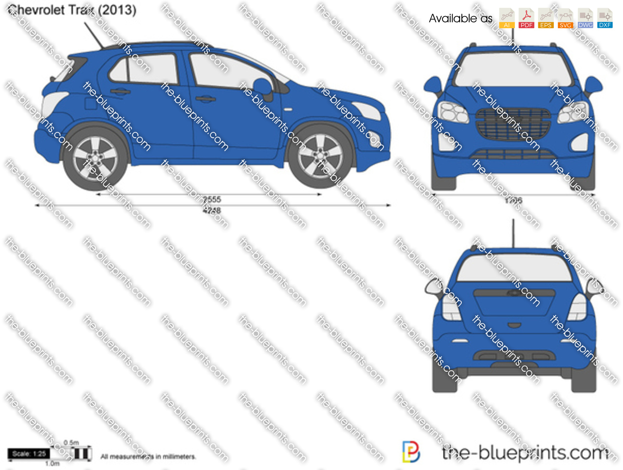 Chevrolet Trax Vector Drawing