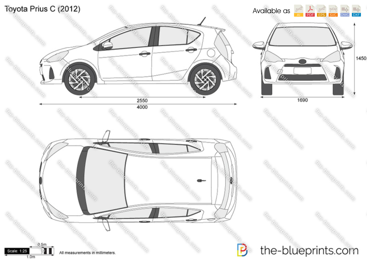 2012 Toyota Prius Color Chart