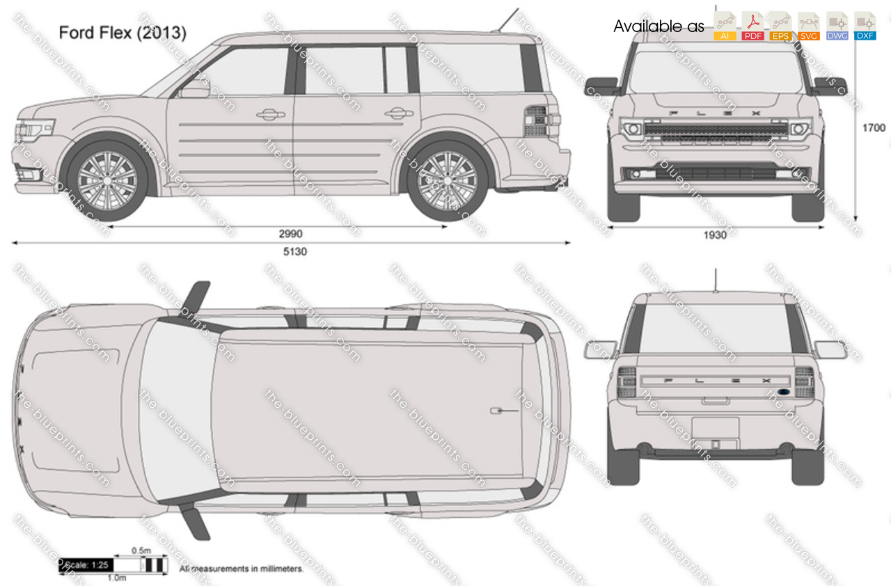 Ford Flex Vector Drawing