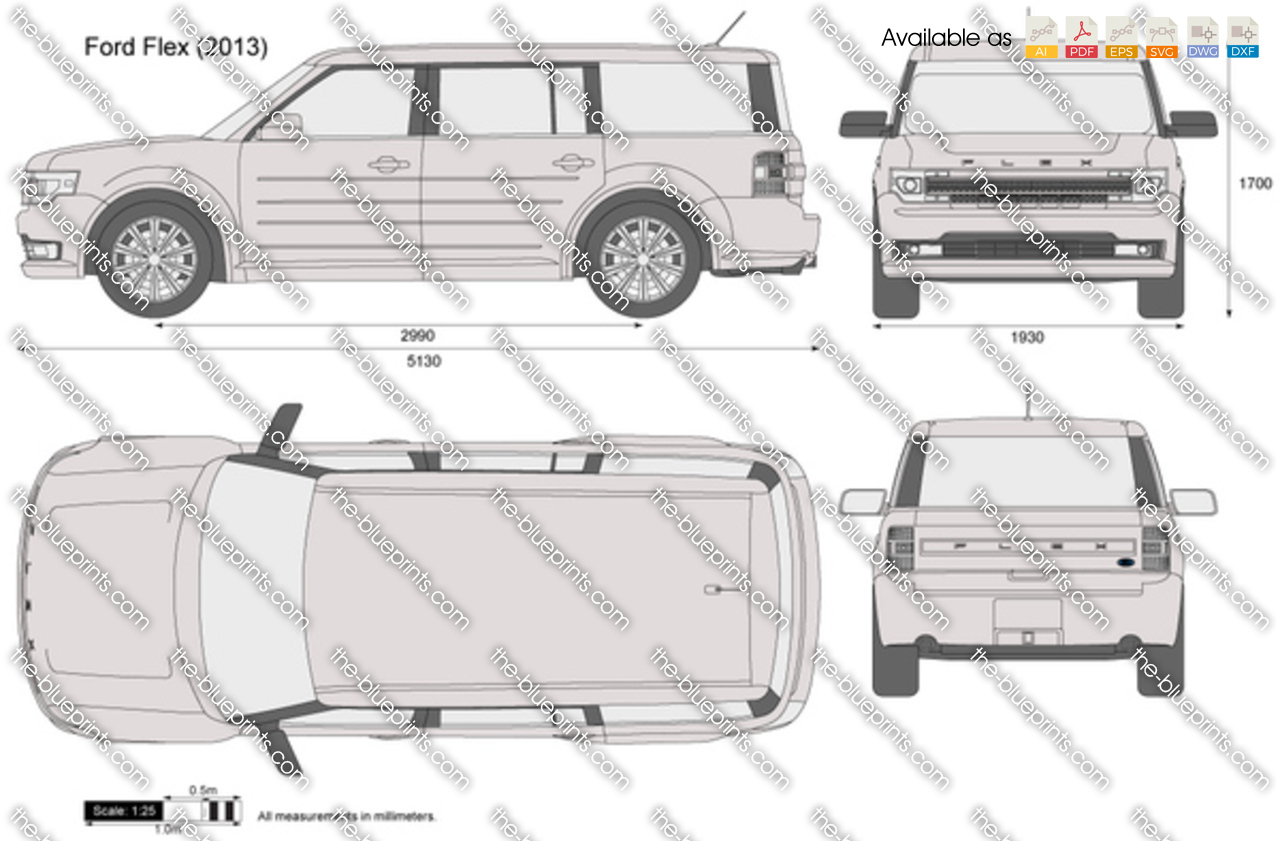 Ford Flex Vector Drawing