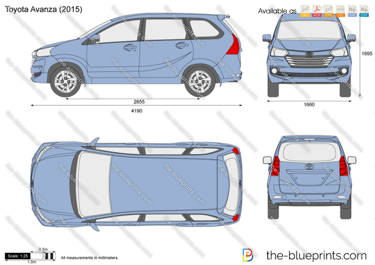 The-Blueprints.com - Vector Drawing - Toyota Avanza