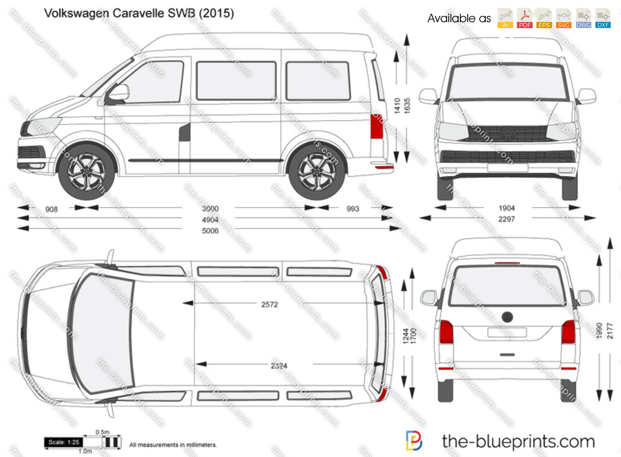 Volkswagen T6/T6.1 Caravelle Transporter SWB (2015-Current