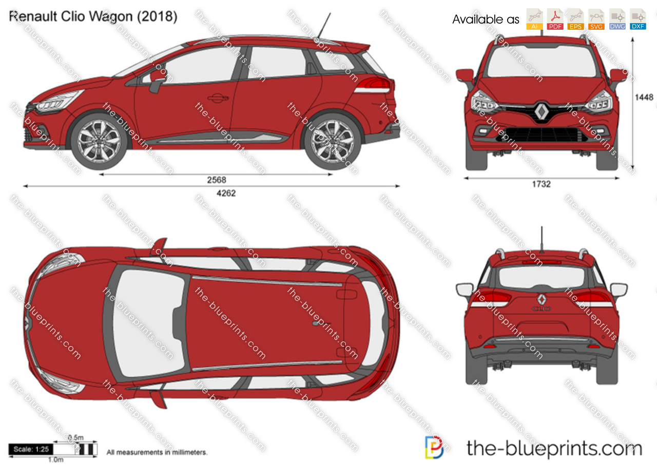 Renault Clio Wagon drawing