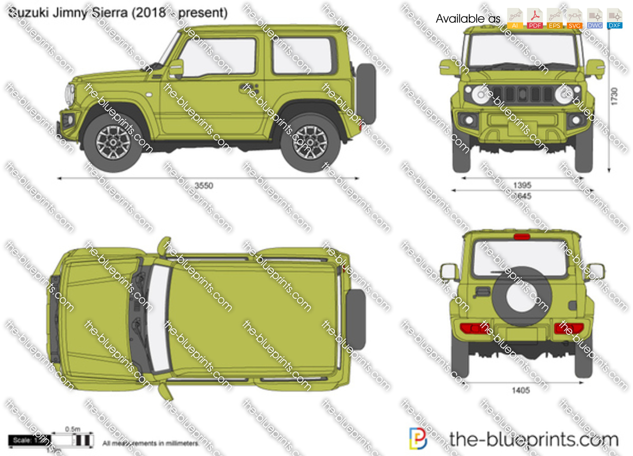 Suzuki Jimny Sierra Vector Drawing