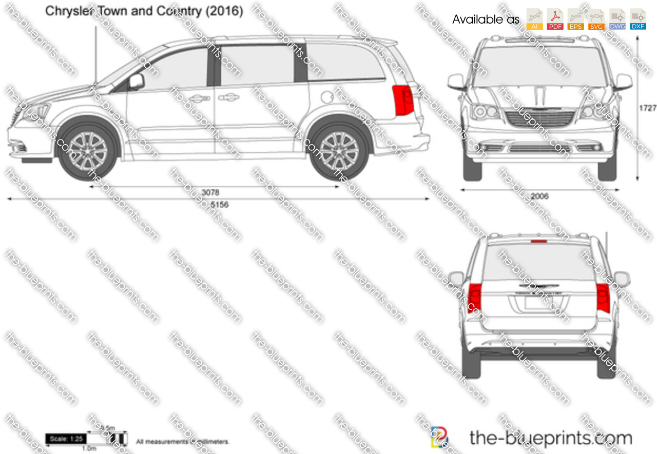 Chrysler Town And Country Vector Drawing
