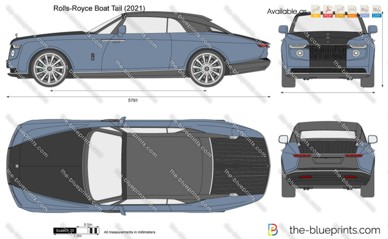 Rolls-Royce Boat Tail vector drawing