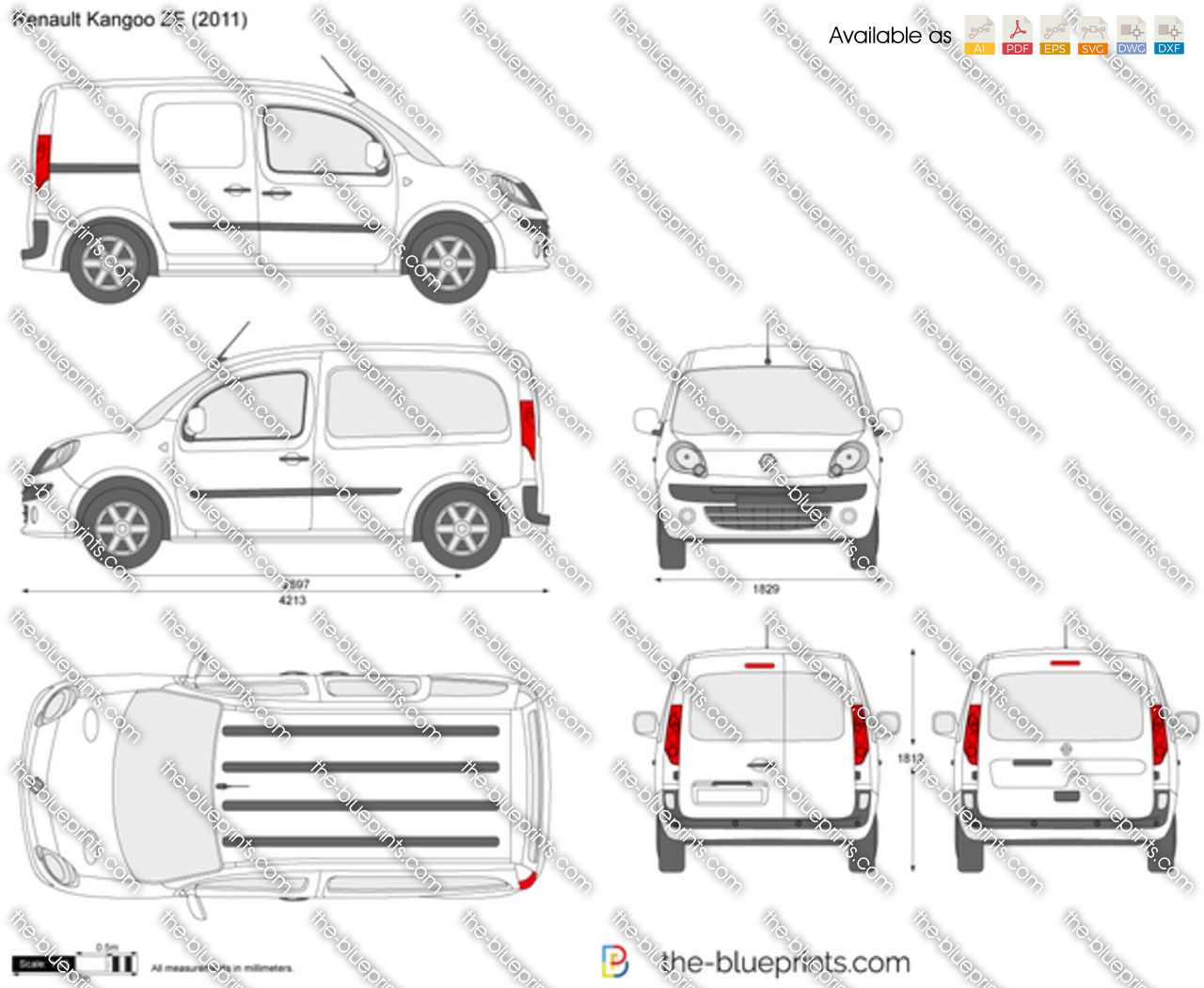 Dacia dokker passenger van 2019 Royalty Free Vector Image