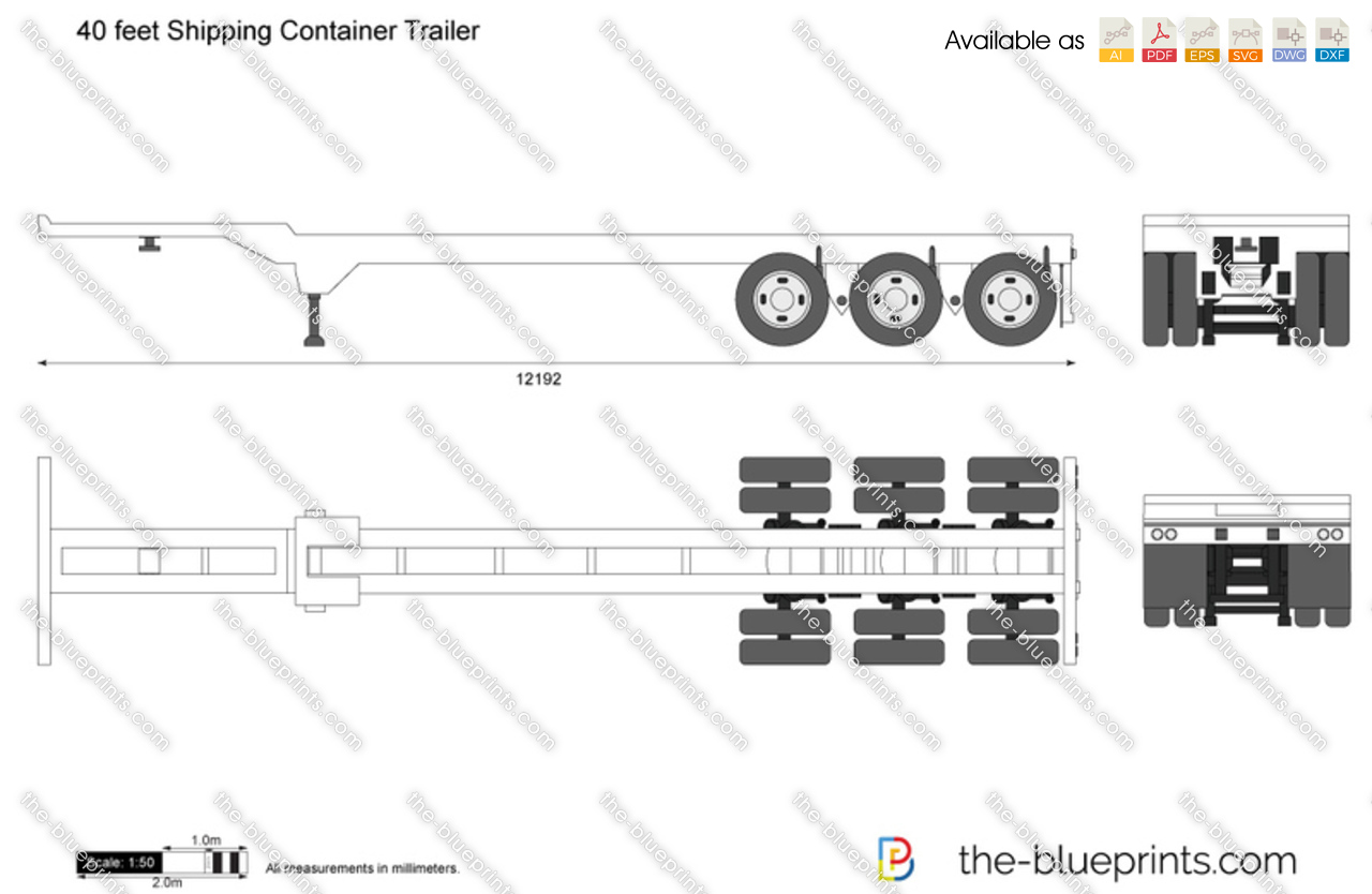 40 feet Shipping Container Trailer