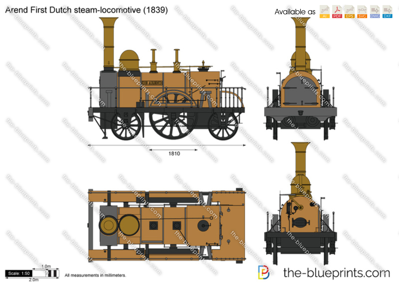 Arend First Dutch steam-locomotive