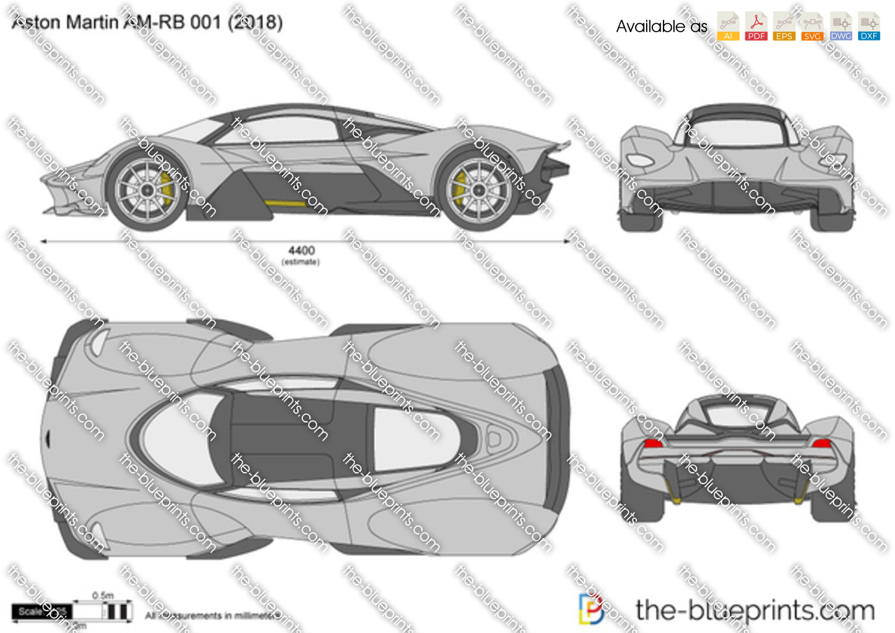 Aston Martin Am Rb 001 Vector Drawing