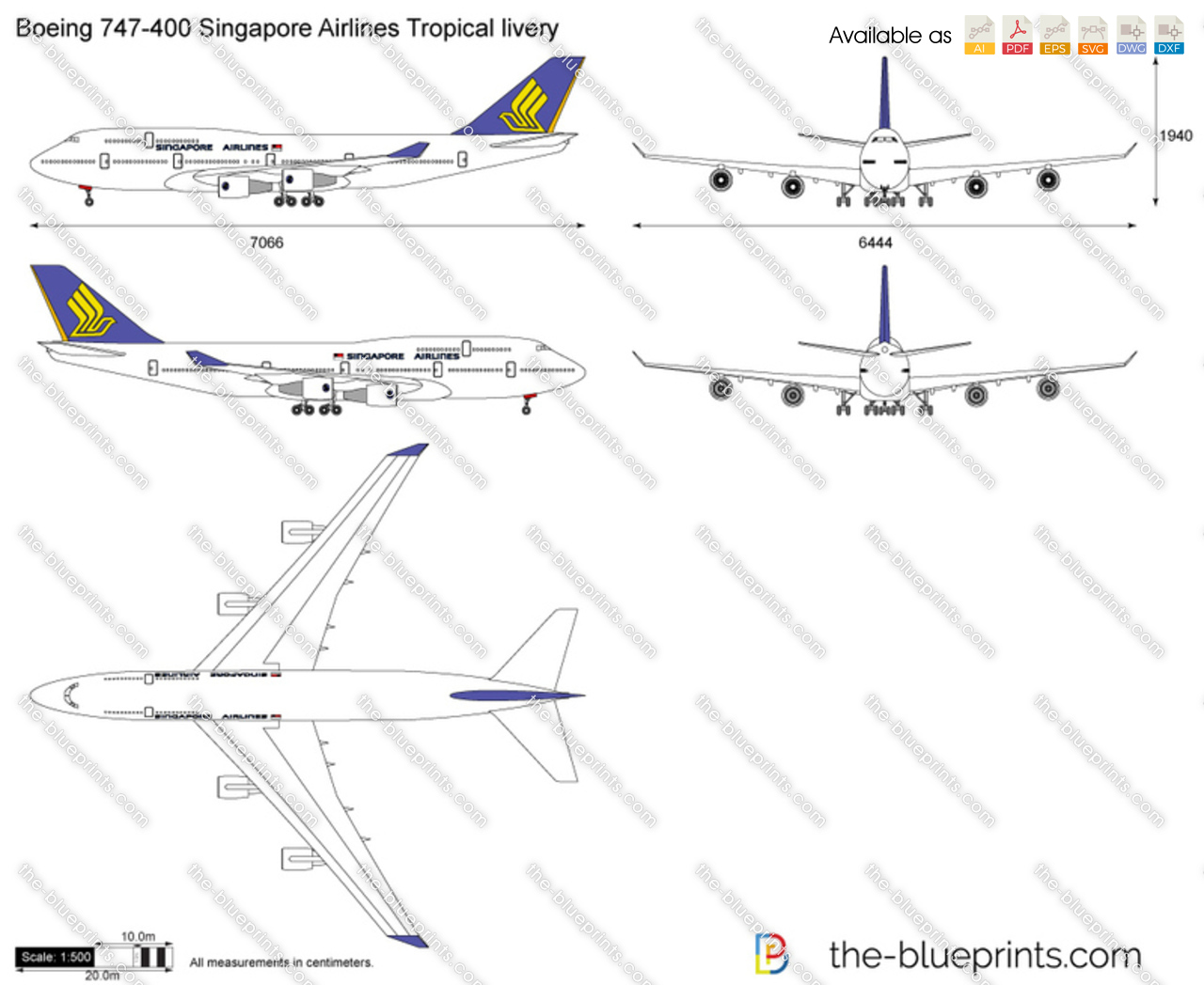 Boeing 747-400 Singapore Airlines Tropical livery