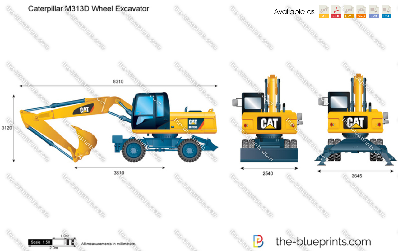 Caterpillar M313D Wheel Excavator