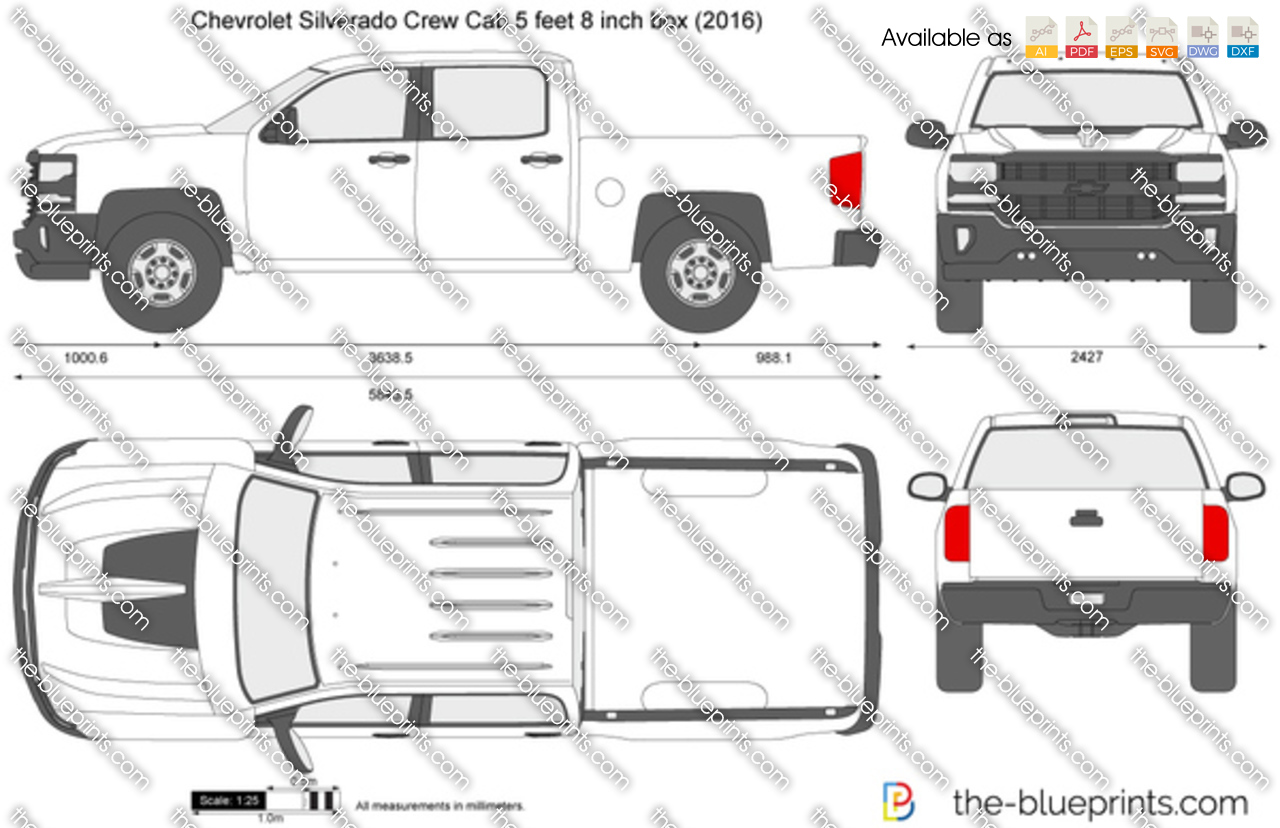 Chevrolet Silverado Crew Cab 5 feet 8 inch box