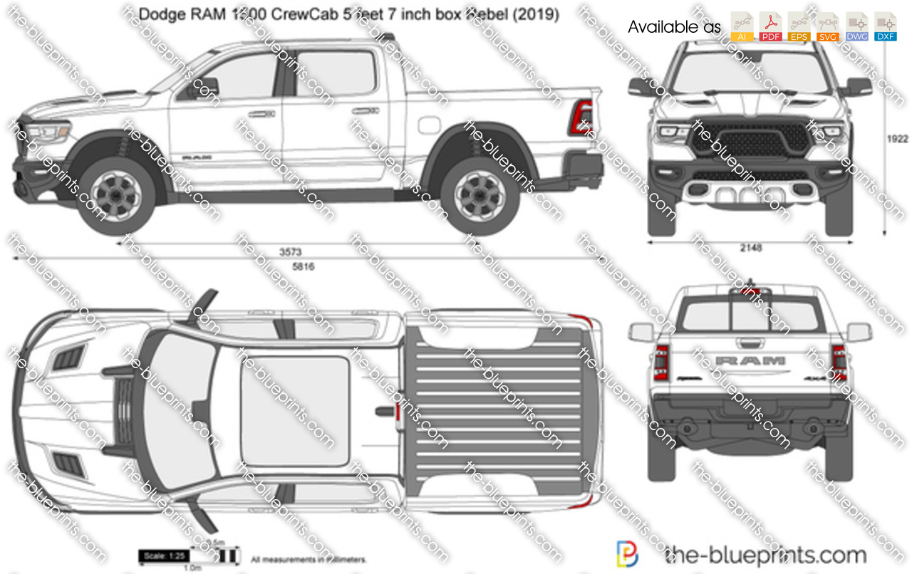 Dodge RAM 1500 CrewCab 5 feet 7 inch box Rebel