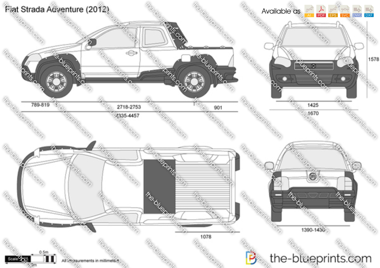 Fiat Strada Adventure Vector Drawing