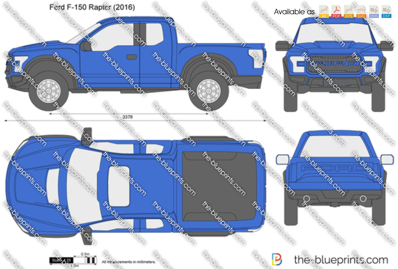 The-Blueprints.com - Vector Drawing - Ford F-150 Raptor