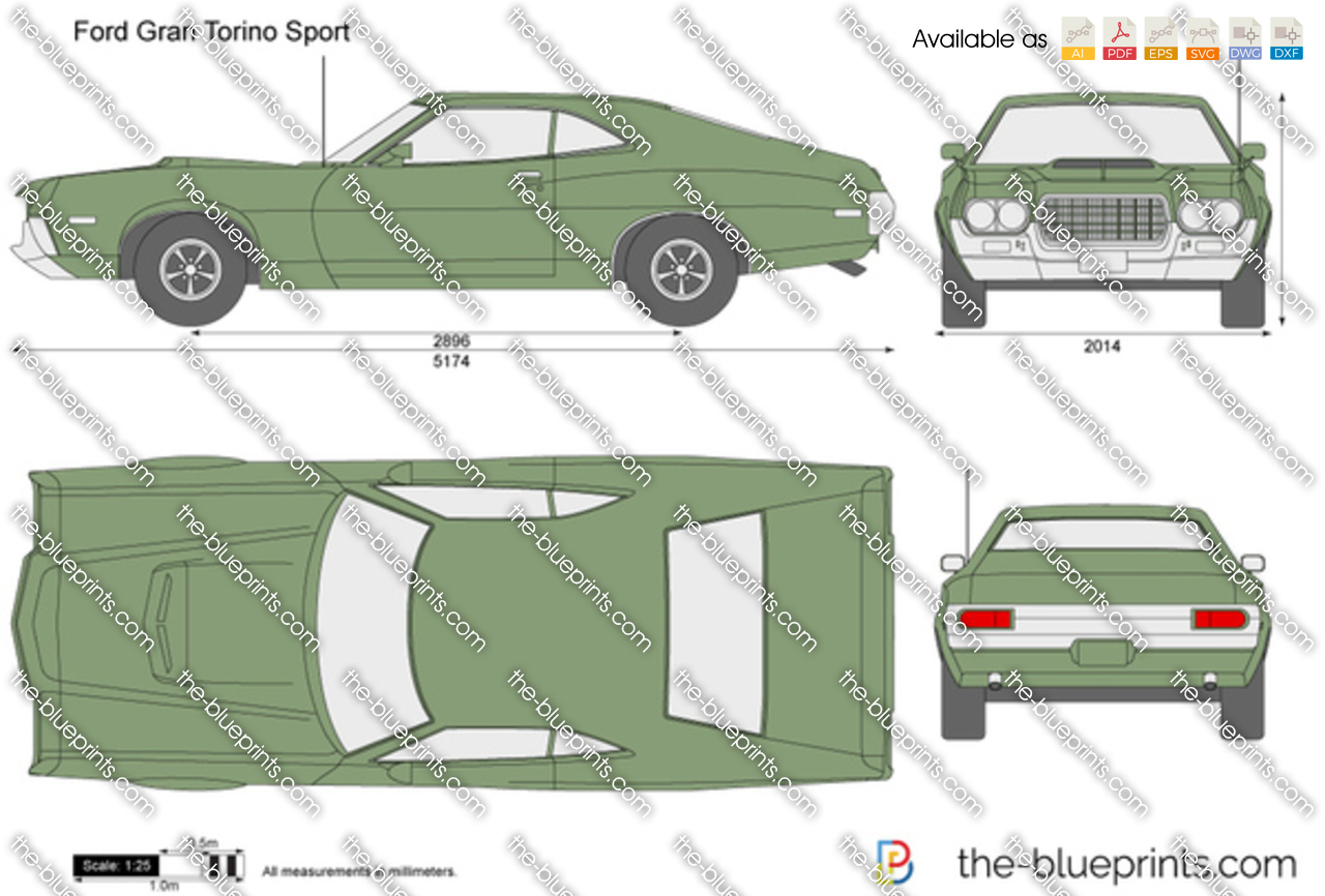 Ford Gran Torino Sport vector drawing